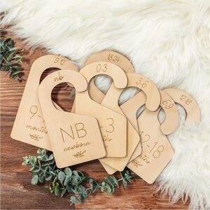 2/$10 Wooden Baby Closet Dividers - Double-Sided Organizer for baby